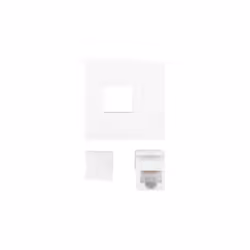 Lanberg WS-4545-RJ45K-W Plaque de commutation et obturateur Blanc