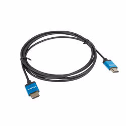 Lanberg CA-HDMI-22CU-0010-BK, 1 m, HDMI Type A (Standard), HDMI Type A (Standard), Compatibilité 3D, 18 Gbit/s, Noir, Bleu