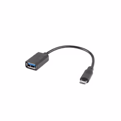Lanberg AD-OTG-UM-01, 0,15 m, Micro-USB A, USB A, USB 2.0, 480 Mbit/s, Noir