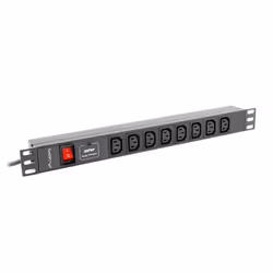 Lanberg PDU-08I-0200-C20-BK unité de distribution d'énergie 8 sortie(s) CA 1U Noir