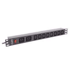 Lanberg PDU-02I1908I-0200-C20-BK unité de distribution d'énergie 10 sortie(s) CA 1U Noir