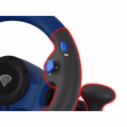 GENESIS SEABORG 350 Noir, Bleu USB Volant + pédales Nintendo Switch, PC, PlayStation 4, Playstation 3, Xbox 360, Xbox One - Vue supplémentaire 9