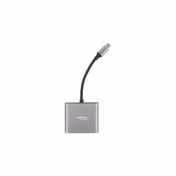 NATEC Fowler Mini, USB 2.0 Type-C, Gris, HDMI, USB 3.2 Gen 1 (3.1 Gen 1) Type-A, USB 3.2 Gen 1 (3.1 Gen 1) Type-C, USB, 59 mm ...