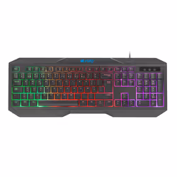 FURY Thunderstruck 3.0, USB, Clavier à membrane, QWERTY, LED RGB, Noir, Souris incluse