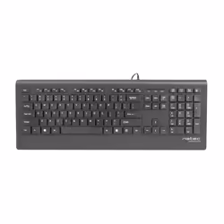 NATEC Barracuda, Taille réelle (100 %), USB, Clavier à membrane, QWERTY, Noir