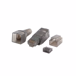 Lanberg PLUA-6000TL, RJ-45, Transparent, Mâle, Droit, Nylon, Polycarbonate (PC), Cat6a