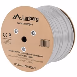 Lanberg LCUF6L-11CU-0305-S câble de réseau Gris 305 m Cat6a U/FTP (STP)