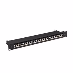 Lanberg PPS7-1024-B, Cat7, F/UTP (FTP), Noir, ABS, Métal, Montage de rack, 1U
