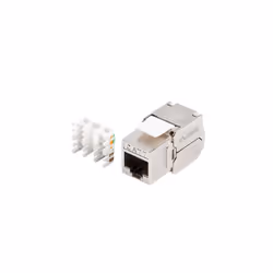 Lanberg KSF7-2000, Plat, Acier inoxydable, RJ-45, LSA, Femelle, Femelle
