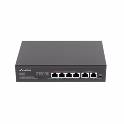 Lanberg RSFE-4P-2FE-60, Non-géré, Fast Ethernet (10/100), Connexion Ethernet, supportant l'alimentation via ce port (PoE), Gr ...