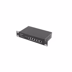 Lanberg RSFE-4P-2FE-60 commutateur réseau Non-géré Fast Ethernet (10/100) Connexion Ethernet, supportant l'alimentation via ce port (PoE) 1U Noir