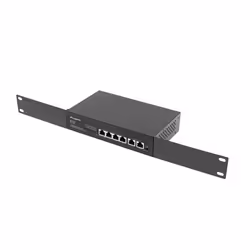 Lanberg RSFE-4P-2FE-60 commutateur réseau Non-géré Fast Ethernet (10/100) Connexion Ethernet, supportant l'alimentation via ce port (PoE) 1U Noir - Vue supplémentaire 5