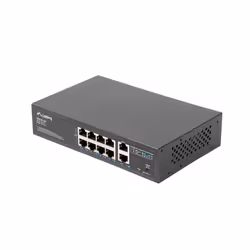Lanberg RSFE-8P-2GE-120 commutateur réseau Non-géré Gigabit Ethernet (10/100/1000) Connexion Ethernet, supportant l'alimentation via ce port (PoE) 1U Noir - Vue supplémentaire 4