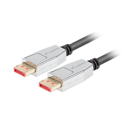 Lanberg CA-DPDP-20CU-0010-BK câble DisplayPort 1 m Noir, Argent