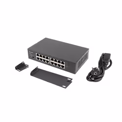 Lanberg RSGE-16 commutateur réseau Non-géré Gigabit Ethernet (10/100/1000) 1U Noir