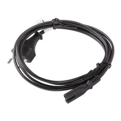 Lanberg CA-C7CA-11CC-0030-BK câble électrique Noir 3 m CEE7/16 Coupleur C7