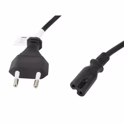 Lanberg CA-C7CA-11CC-0030-BK câble électrique Noir 3 m CEE7/16 Coupleur C7