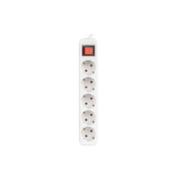 Lanberg PS1-05F-0150-W multiprise 1,5 m 5 sortie(s) CA Intérieure Blanc