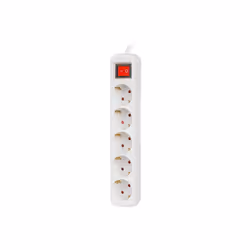 Lanberg PS1-05F-0150-W multiprise 1,5 m 5 sortie(s) CA Intérieure Blanc