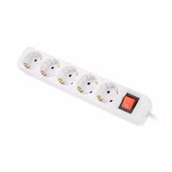 Lanberg PS1-05F-0150-W multiprise 1,5 m 5 sortie(s) CA Intérieure Blanc
