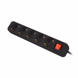 Lanberg PS1-05F-0300-BK, 3 m, Intérieure, Type F, Type F (CEE 7/4), IP20, Noir
