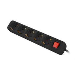 Lanberg PS1-05F-0300-BK multiprise 3 m 5 sortie(s) CA Intérieure Noir