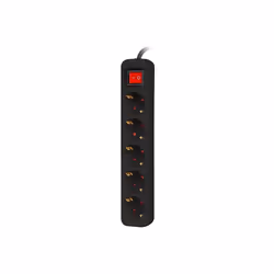 Lanberg PS1-05F-0300-BK multiprise 3 m 5 sortie(s) CA Intérieure Noir