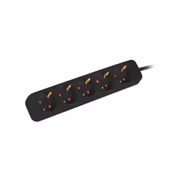 Lanberg PS0-05F-0150-BK, 1,5 m, Intérieure, Type F, Type F (CEE 7/4), IP20, Noir