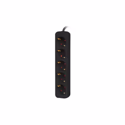 Lanberg PS0-05F-0150-BK multiprise 1,5 m 5 sortie(s) CA Intérieure Noir