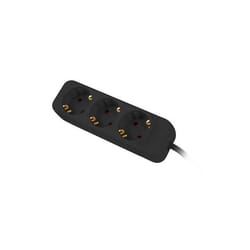 Lanberg PS0-03F-0150-BK multiprise 1,5 m 3 sortie(s) CA Intérieure Noir