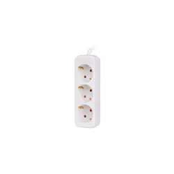 Lanberg PS0-03F-0150-W multiprise 1,5 m 3 sortie(s) CA Intérieure Blanc