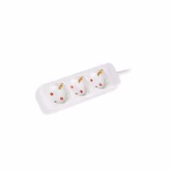 Lanberg PS0-03F-0150-W multiprise 1,5 m 3 sortie(s) CA Intérieure Blanc