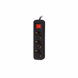 Lanberg PS1-03F-0150-BK, 1,5 m, Intérieure, Type F, Type F (CEE 7/4), IP20, Noir