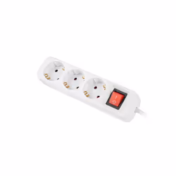 Lanberg PS1-03F-0150-W, 1,5 m, Intérieure, Type F, Type F (CEE 7/4), IP20, Blanc