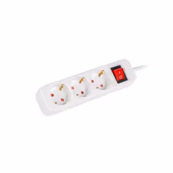 Lanberg PS1-03F-0150-W multiprise 1,5 m 3 sortie(s) CA Intérieure Blanc