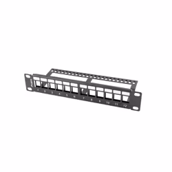 Lanberg PPKS-9112-B, Panneau d’obturation de rack, Noir, Métal, 1U, 25,4 cm (10"), 254 mm
