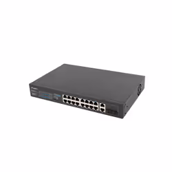 Lanberg RSFE-16P-2C-150 commutateur réseau Non-géré Gigabit Ethernet (10/100/1000) Connexion Ethernet, supportant l'alimentation via ce port (PoE) 1U Noir - Vue supplémentaire 4