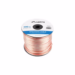 Lanberg SC-2X15-10CC-1000-TR, Aluminium cuivré (CCA), 100 m, Transparent