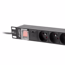 Lanberg PDU-08E-0200-BK unité de distribution d'énergie 8 sortie(s) CA 1U Noir