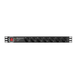 Lanberg PDU-PRO-07F-0200-BK unité de distribution d'énergie 6 sortie(s) CA 1U Noir