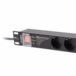 Lanberg PDU-PRO-07F-0200-BK unité de distribution d'énergie 6 sortie(s) CA 1U Noir