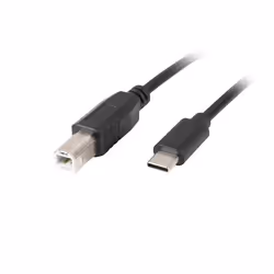 Lanberg CA-USBA-13CC-0030-BK, 3 m, USB B, USB C, USB 2.0, 480 Mbit/s, Noir