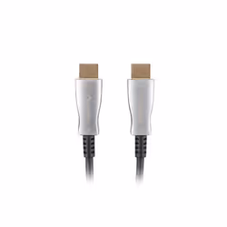Lanberg CA-HDMI-20FB-0400-BK, 40 m, HDMI Type A (Standard), HDMI Type A (Standard), Compatibilité 3D, 18 Gbit/s, Noir, Argent