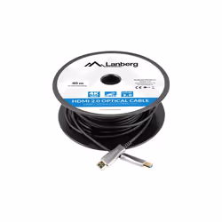 Lanberg CA-HDMI-20FB-0400-BK câble HDMI 40 m HDMI Type A (Standard) Noir, Argent - Vue supplémentaire 4