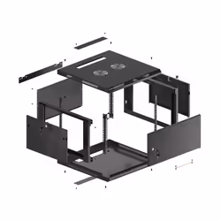 Lanberg WF01-6606-00B étagère 6U Rack monté sur le mur Noir - Vue supplémentaire 8