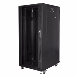 Lanberg FF01-6827-12BL, Rack autonome, 27U, 800 kg, Verrouillage des touches, Rails de rack, Pieds réglables
