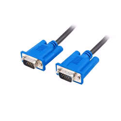 Lanberg CA-VGAC-10CU-0050-BK, 5 m, VGA (D-Sub), VGA (D-Sub), Mâle, Mâle, Noir, Bleu