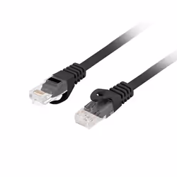 Lanberg PCU6-10CU-0100-BK câble de réseau Noir 1 m Cat6 U/UTP (UTP)