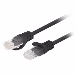 Lanberg PCU6-20CC-0200-BK, 2 m, Cat6, U/UTP (UTP), RJ-45, RJ-45, Noir