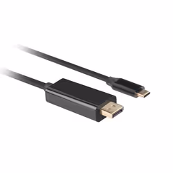 Lanberg CA-CMDP-10CU-0010-BK câble vidéo et adaptateur 1 m USB Type-C DisplayPort Noir